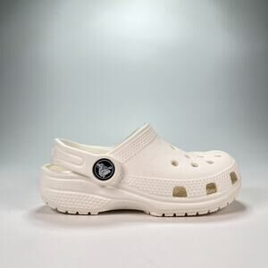 Crocs White Classic Clogs Lightweight Comfort Slip-On Sandals Kids Size C8